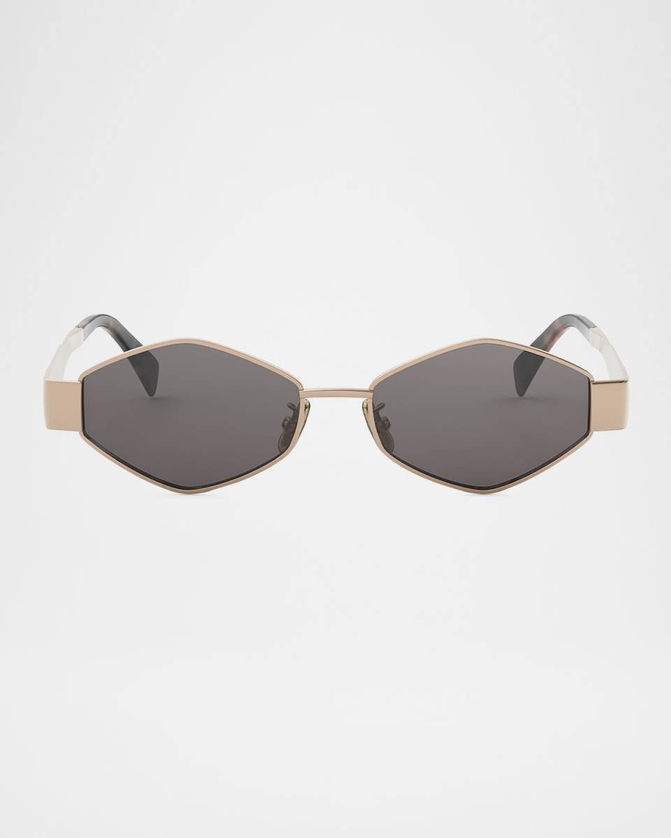Triomphe Geometric Metal Sunglasses